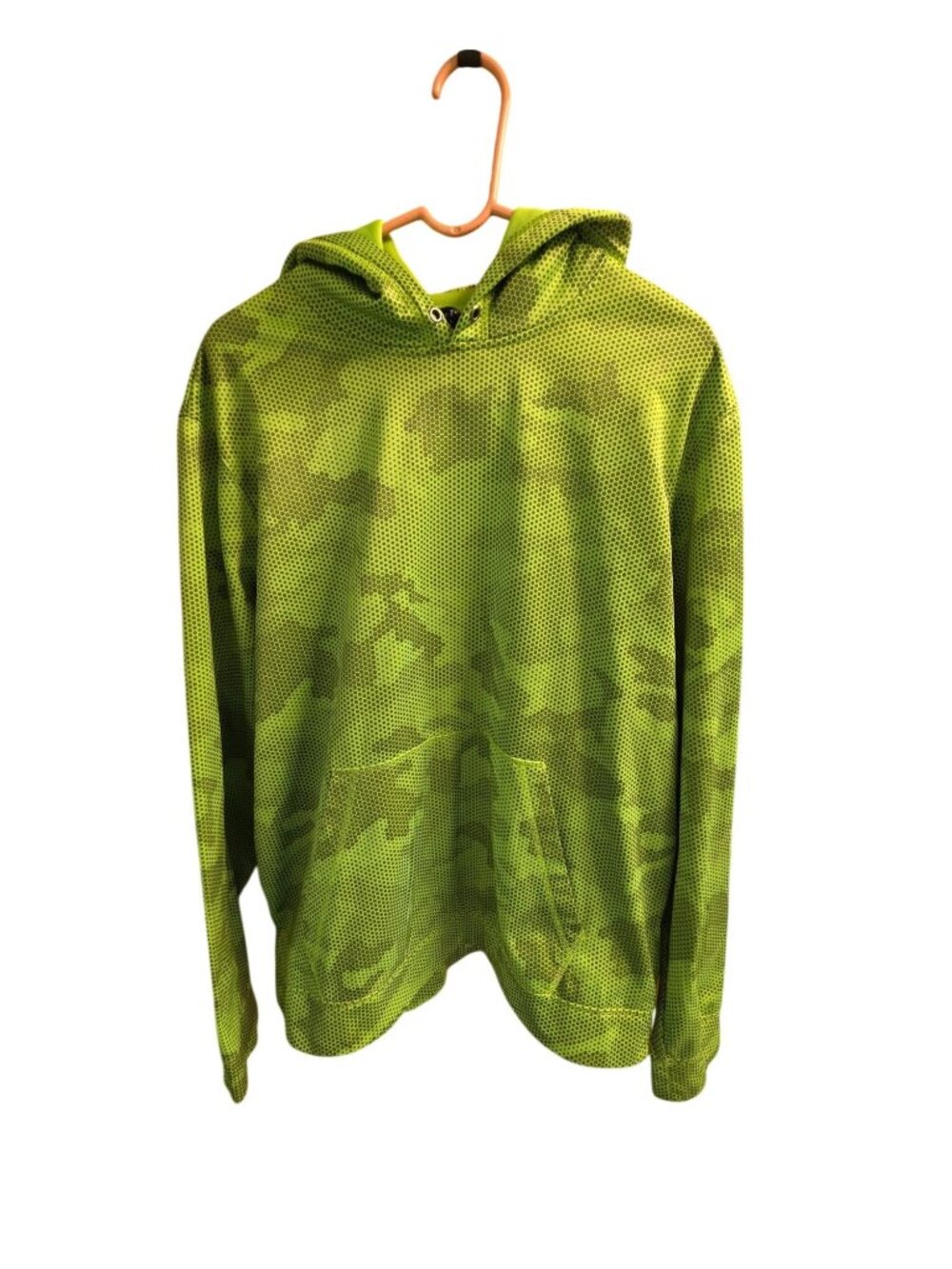 Sport-Tek CamoHex Sport-Wick Lime Green Hex Camo Hoodie Mens Large L